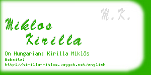 miklos kirilla business card